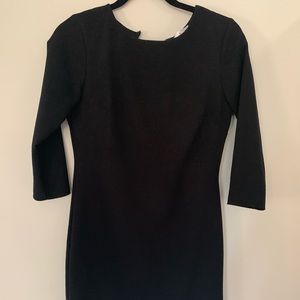Black 3/4 sleeve, short length dress